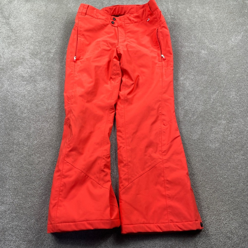 Koppen Snow Pants Women Size L Orange Ski Snowboard Insulated Pockets Gaiters